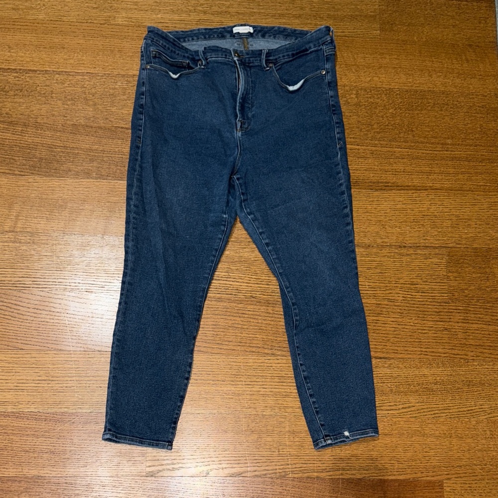 Good American GOOD LEGS CROP JEANS GLC941T1 BLUE787